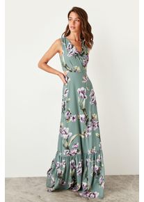Trendyol dámské večerní šaty s květinovým potiskem