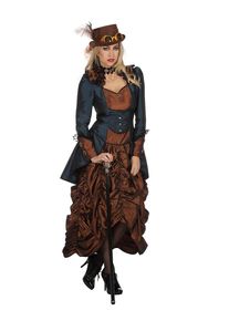 maskworld Abito steampunk blu rame