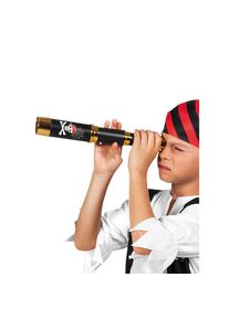 Boland Ausziehbares Piraten Fernrohr | Halloween Kostüm für Kinder | Größe: | Farbe: Schwarz