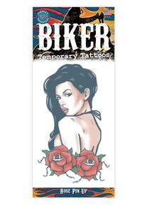 Rose Pin-up Klebe-Tattoo | Faschingsschminke