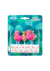 Boland Flamingo & Ananas-Kerzen 5 Stück