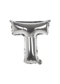 Boland Folienballon Buchstabe T silber 36 cm