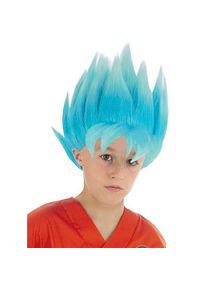 Son Goku Super-Saiyajin Per&uuml;cke f&uuml;r Kinder blau