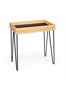 BESOA Little Lyon, konferenční stolek, melamin/MDF s dubovou dýhou, ocelový rám, černý