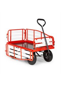 Waldbeck Ventura, ruční vozík, maximální zátěž 300 kg, ocel, WPC, červený