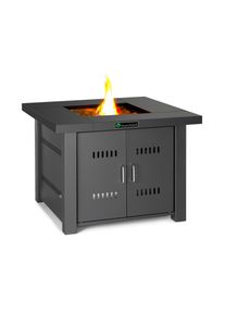 Blumfeldt Sorrento, plynový ohřívač, stůl, 13 kW, elektrické zapalování, skleněné kameny, ocel