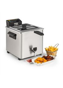 Klarstein Family Fry, fritéza, 3000 W, technologie Oil Drain, nerezová ocel, stříbrná