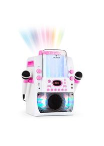 Auna Kara Liquida BT karaoke zařízení, světelná show, vodní fontána, bluetooth, bílá/růžová barva