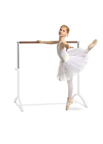 Klarfit Bar Lerina, baletní tyč, volně stojící, 110 x 113 cm, 38 mm v průměru, bílá