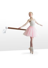 Klarfit Barre Mur, baletní tyč, 100 cm, žerď 38 mm Ø, nástěnná montáž,bílá