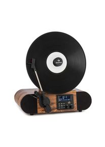 Auna Verticalo, SE DAB, retro gramofon, DAB+, FM tuner, USB, BT, AUX, dřevo