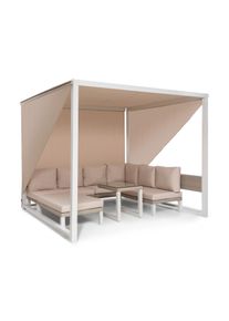 Blumfeldt Havana, pavilon & Lounge-Set, 270x230x270cm, 4 dvojsedadlá, bílý