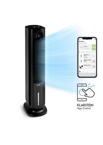 Klarstein Polar Tower Smart, ventilátor, ochlazovač vzduchu, 7 l, 85 W, dálkové ovládání, 5x chladicí box