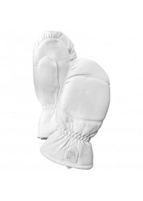 Hestra Leather Box Mitt Gloves (4, grey/white)