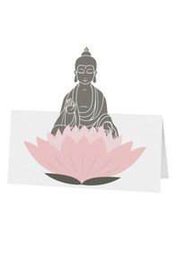 Jmenovky na st�l Boho party - Buddha 8 x 8cm 6 ks