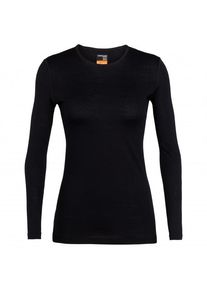 Icebreaker Women's 200 Oasis L/S Crewe Merino base layer Women (XXL, black)