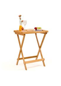 Blumfeldt Příruční snídaňový stolek, lehký, 50 × 66 × 38 cm, udržitelný, bambus