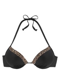 Lascana Ženy Horn&iacute; d&iacute;l plavek koňakov&aacute; / tmavě hněd&aacute; / čern&aacute; 34