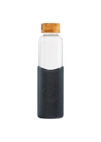 Skleněná láhev s rukávem, 550ml, Neon Kactus, černá