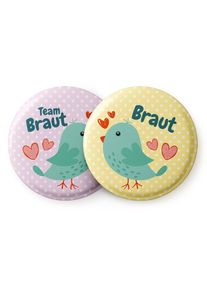 Spielehelden Odznaky Vogel II Holčič&iacute; pro rozlučku se svobodou 12 odznaků 5,6 cm extra velk&yacute; d&aacute;rek pro rozlučku se svobodou