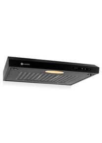 Klarstein UW60BL, digestoř, 60 cm, podskříňková, 317 m³/h, černá