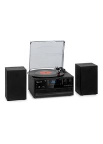 Auna Oakland DAB, retro stereo systém, DAB+/FM, funkce BT, vinyl, CD, kazetový přehrávač