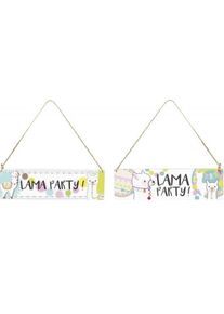 Lama party - Cedule d�ev�n� sm�rovka 34 x10 cm