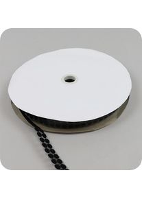 Hook and loop dots roll, loop | 10 mm | black
