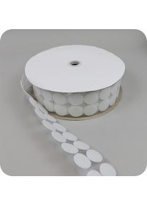Hook and loop dots roll, loop | 33 mm | white