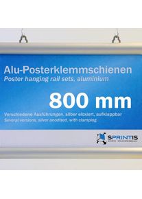 1 Pair - Poster clamps, aluminium 800 mm