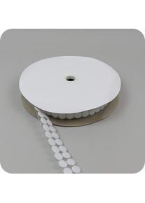 Hook and loop dots roll, loop | 16 mm | white