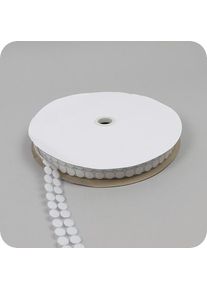 Hook and loop dots roll, loop | 13 mm | white