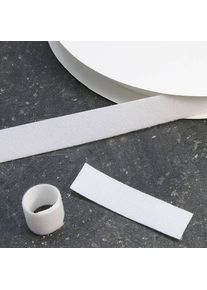 Hook and loop fasteners, back to back (Roll with 25 m) 20 mm | white