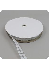 Hook and loop dots roll, hook | 16 mm | white