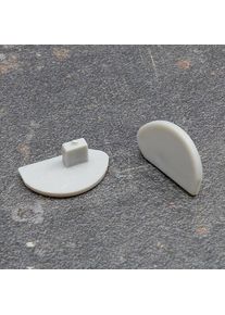 50 Pieces - Caps of plastic for poster clamps made of aluminium For left handside cover (if the opening of the poster hanging rail is above)