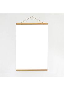 Wooden poster hangers, with suspension cord and magnetic fastening 600 mm | Pine