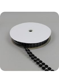 Hook and loop dots roll, hook | 16 mm | black