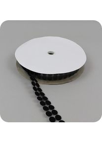 Hook and loop dots roll, loop | 16 mm | black