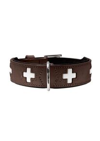 Hunter Swiss Nickel obojek, hnědý/černý 55/M