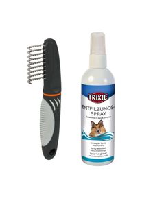 Trixie trimovací hřeben pro psy a kočky + sprej na odplstění srsti