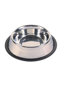 Trixie nerezová miska s gumovým kroužkem 0,45 l / ø 14 cm
