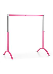 Klarfit Bar Lerina, růžová, baletní tyč, 110x113 cm, přenosná, výškově nastavitelná, ocel
