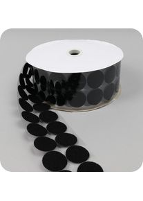 Hook and loop dots roll, loop | 45 mm | black