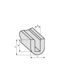 HellermannTyton Profil ochrany hran, Polyvinylchlorid (PVC), 75m, Black - 800-00001 RA1-PVC-BK