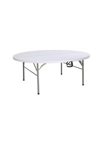 Bolero Runder Klapptisch Weiß 183Cm