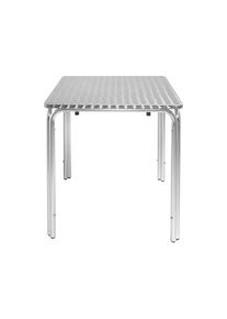 Bolero Edelstahl-Bistrotisch Quadrat 4 Beine 60Cm