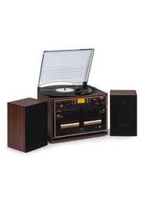 Auna 388-BT Dřevo, stereo systém, Hifi systém, gramofon
