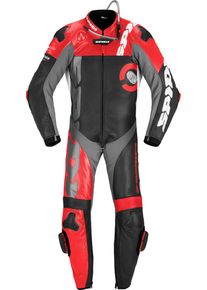 Spidi DP-Progressive Pro, leather suit 1pcs. perf , color: Black/Red/Grey , size: 52