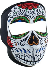 Zan Headgear Muerte, face mask , color: Black/White/Red/Green , size: One Size