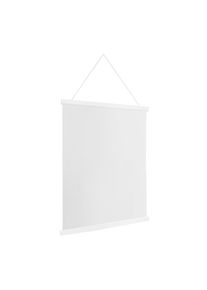 Wooden poster hangers, with suspension cord and magnetic fastening 420 mm | white
